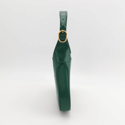 Gucci Jackie 1961 Green Leather Bag Small with Adjustable Strap