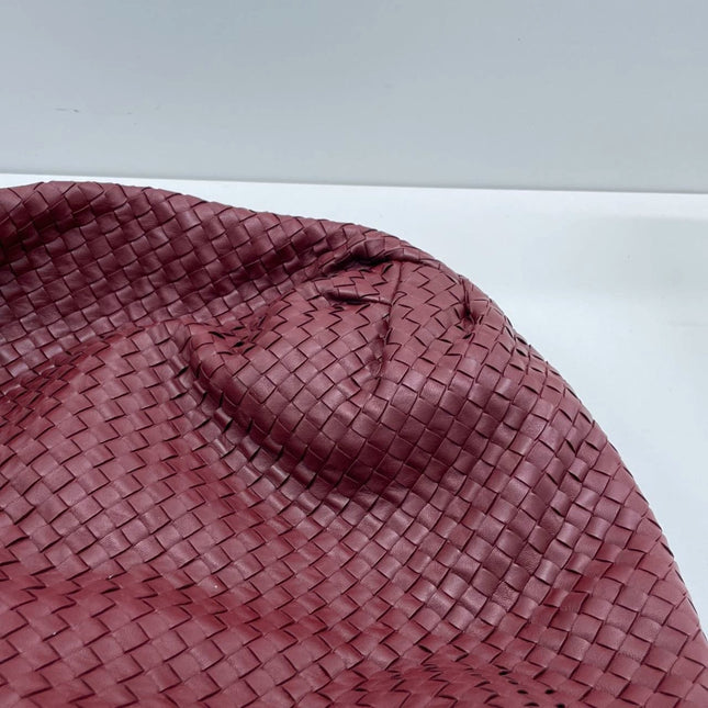 Sold Bottega Veneta Belly Hobo Intrecciato Burgundy Ancora Red Medium 45cm