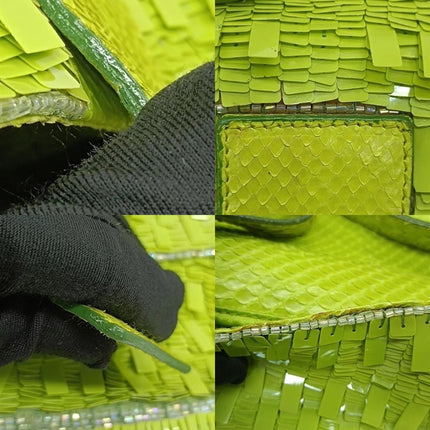 Sold Fendi Baguette Green Sequins Shoulder Bag