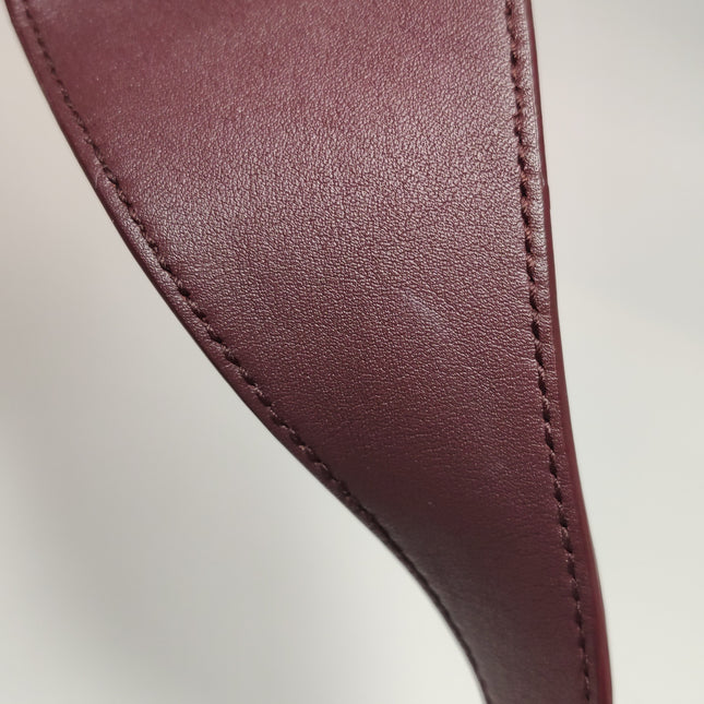 Yves Saint Laurent YSL Le 5 A 7 Hobo Small Burgundy Calfskin Shoulder Bag