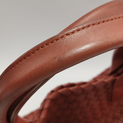 Bottega Veneta Cabat Large Intreccio Leather Tote Bag Brick Red 41cm