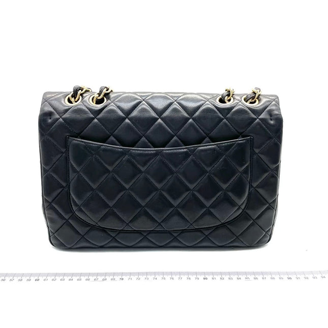 Chanel Classic Flap Maxi 2011 Black Lambskin Leather Single Flap with Gold Hardware