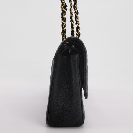 Chanel Classic Flap Medium 2015 Black Caviar Leather Gold Hardware