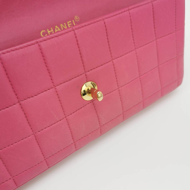 Sold Chanel East West Chocolate Bar Fuchsia Pink Leather