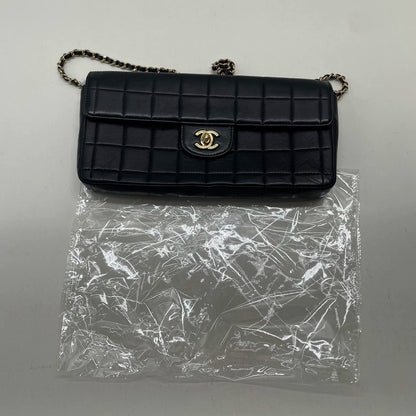 Sold Chanel East West Chocolate Bar Black Leather