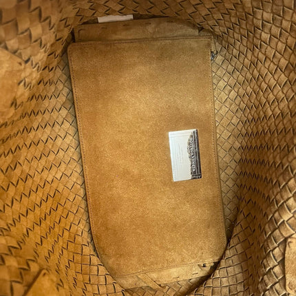 Bottega Veneta Cabat Tote Small/Medium Intreccio Blue Green Leather and Suede Lining 32cm