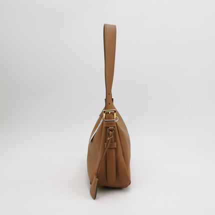 Prada Aimée Tan Brown Medium Calfskin Leather Shoulder Bag