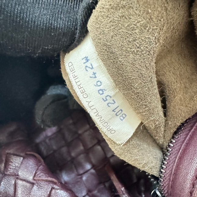 Sold Bottega Veneta Belly Hobo Intrecciato Burgundy Wine Large 50cm