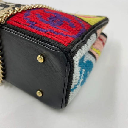 Chanel Rare Precious Symbols Needlepoint East West Shoulder Bag