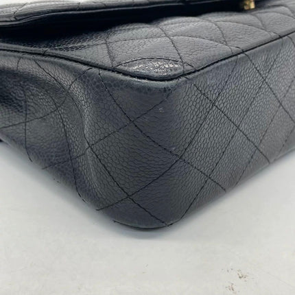 Chanel Classic Flap Medium Black Caviar Leather with 24k Gold Hardware, 2008-2009