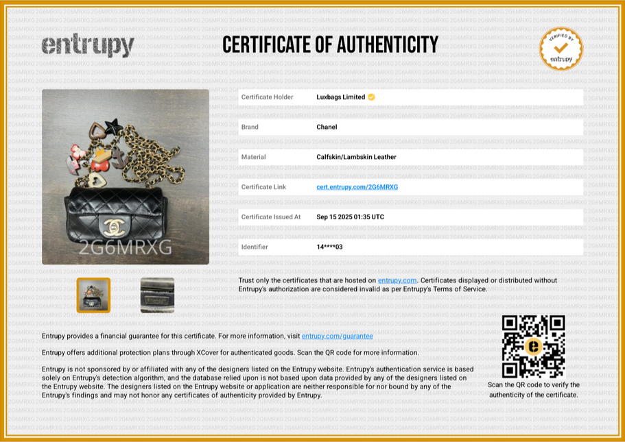 Chanel Classic Flap Super Mini Valentine's Special Black Lambskin Nautical Charms