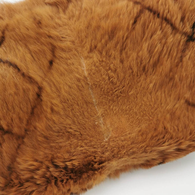 Sold Chanel 2002 Brown Lapan Rabbit Fur Vintage Flap Bag