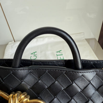 Bottega Veneta Small Andiamo Black Intrecciato Handbag 2023