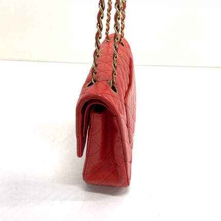 Chanel Classic Flap Medium Red Lambskin Leather with Gold Hardware