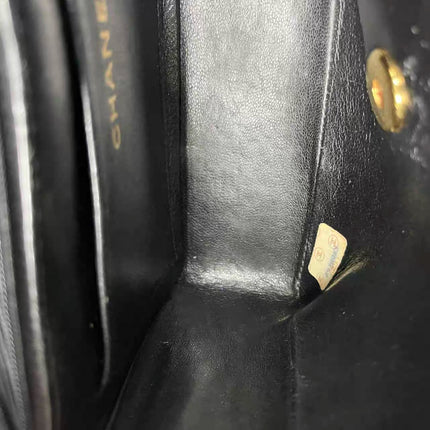 Chanel Classic Flap Mini Square Vintage Black Velvet 24k Gold Hardware 1991-94