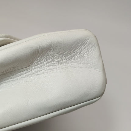 Chanel Diana CC Flap Bag Small Vintage White Lambskin Leather with 24k Gold HW, 1989-1991