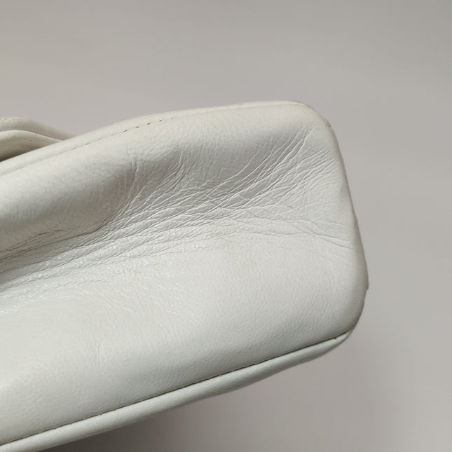 Chanel Diana CC Flap Bag Small Vintage White Lambskin Leather with 24k Gold HW, 1989-1991