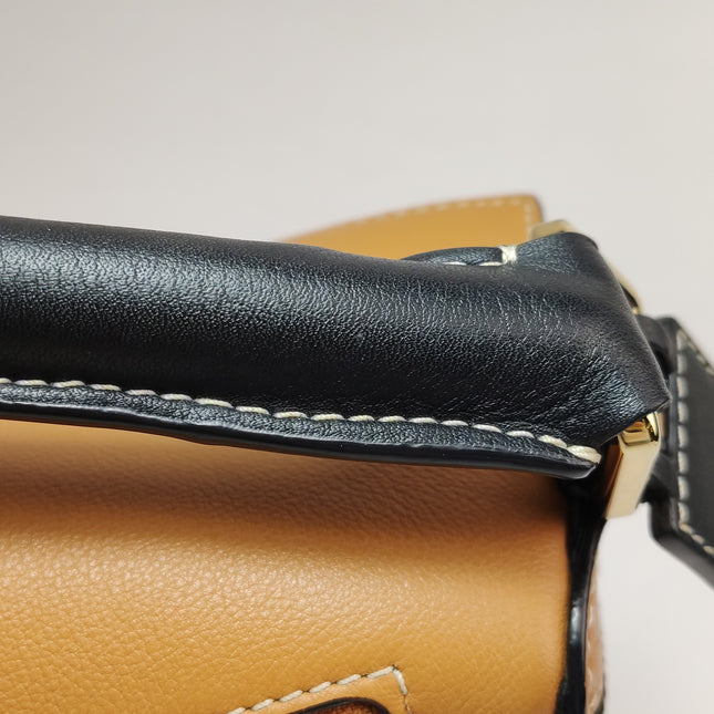 Loewe Puzzle Medium Tricolor Black Yellow Calfskin leather bag