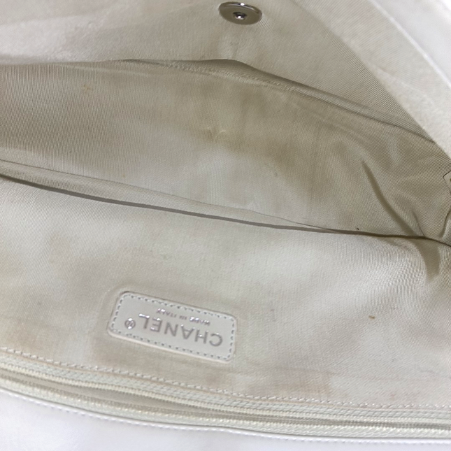 Chanel Lambskin Jumbo Canebiers Net Knots Flap White, 2011