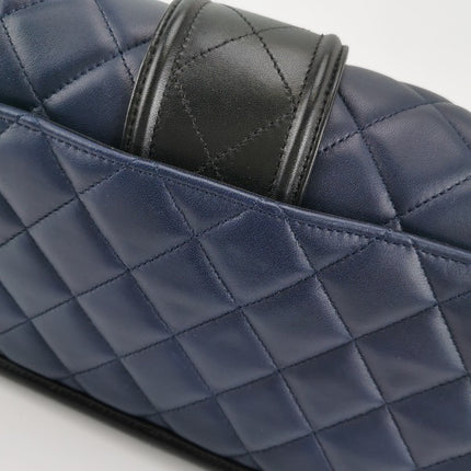 Sold Chanel Elegant CC Flap Bag Navy Black Quilted Medium