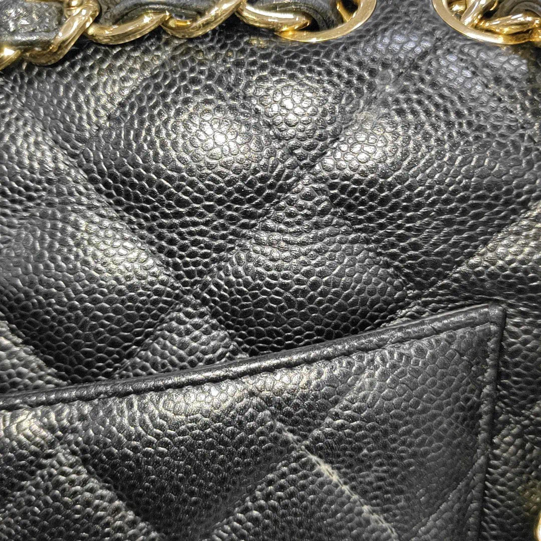 Sold Chanel Classic Flap Jumbo Black Caviar Leather Single Flap with Gold Hardware