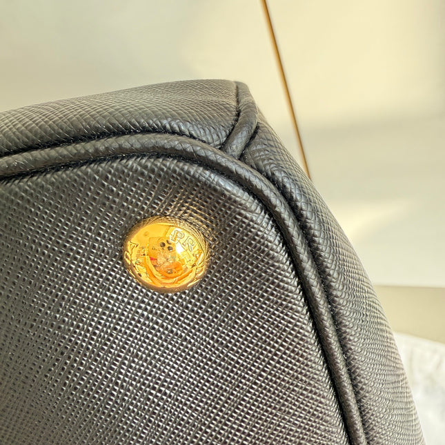 Prada Galleria Saffiano Leather Large Black with Strap