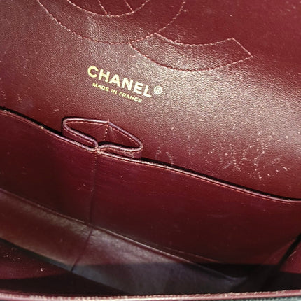 Chanel Classic Flap Jumbo 2012 Black Caviar Leather Double Flap Gold Hardware