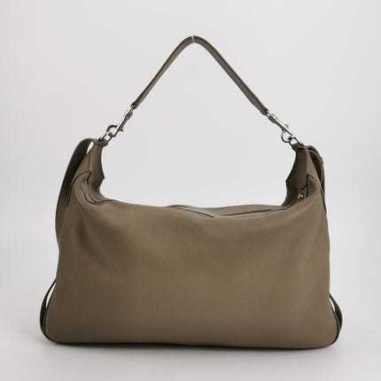 CELINE Romy Large Grey Calfskin Leather Shoulder Bag