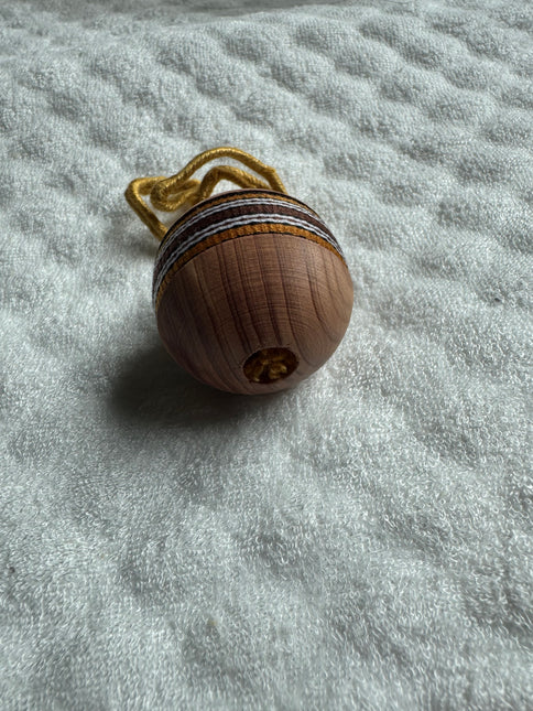 Loro Piana Ribbon-Accent Wooden Sphere Charm