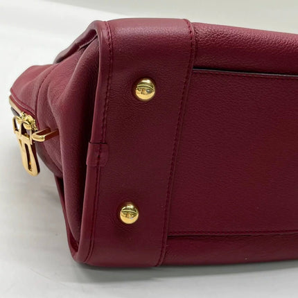 Loewe Amazona 36 Medium Burgundy Leather Dragon Lock Gold-tone Hardware