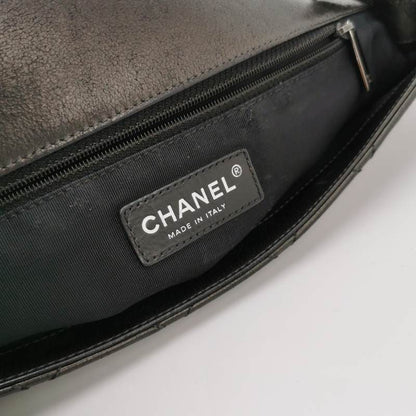 Chanel Chain Me Chain Around Medium Flap Bag Shiny Black Calfskin Leather, 2012