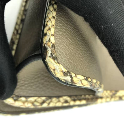 Fendi Peekaboo ISeeU Sellier Small Grey Leather with Python Skin Trimming