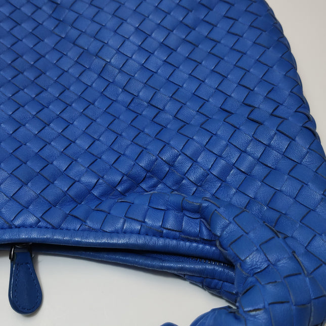 Bottega Veneta Hobo Bag Lambskin Leather Royal Blue 42cm Thick Shoulder Pad