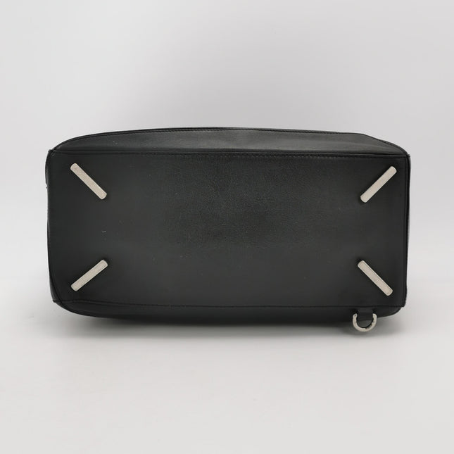 Loewe Puzzle Large Black Smooth Leather White Logo