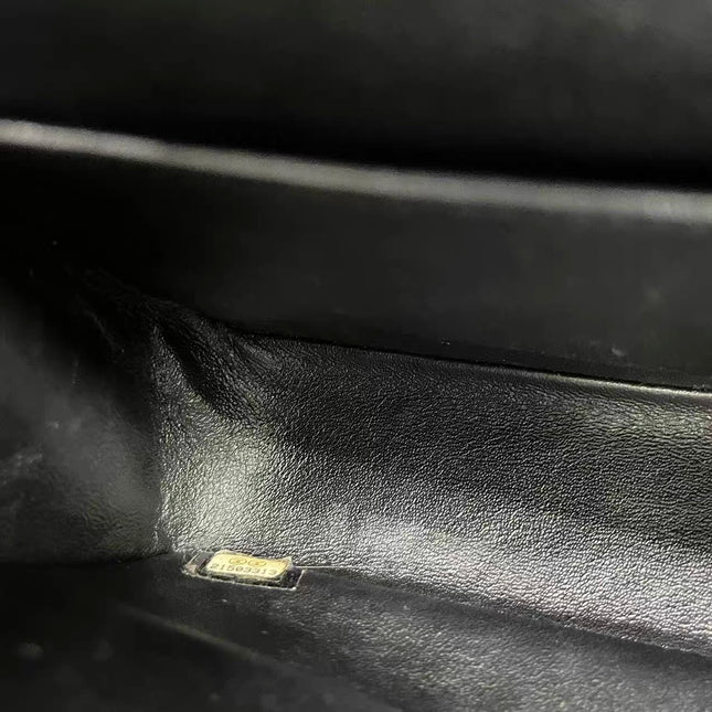 Chanel Classic Flap Medium Black Velvet Gold Hardware, 2014-2015