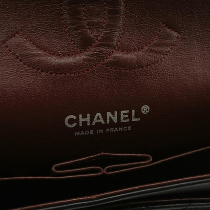 Chanel Timeless Classic Flap Medium Black Lambskin Leather Silver Hardware, 2006-08