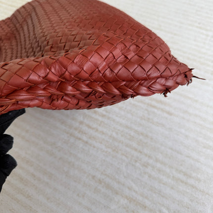 Bottega Veneta Veneta Hobo Large Burgundy 47cm Lambskin Leather