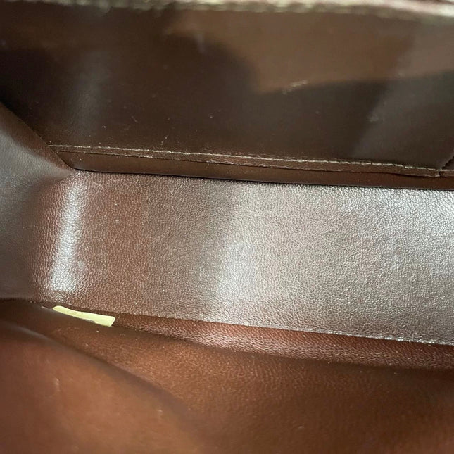 Chanel Classic Flap Rare Vintage Medium Brown Lambskin Leather 24k Gold Hardware 1989-1991