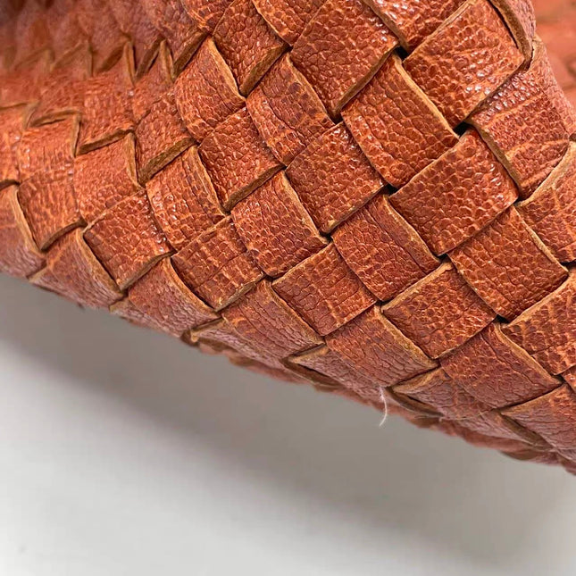 Bottega Veneta Cabat Tote Burnt Metallic Orange Intrecciato Leather 40cm