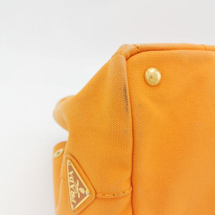 Sold Prada Canape Canvas Tote Orange Handbag