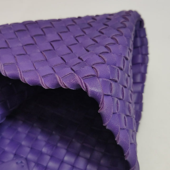 Bottega Veneta Cabat Large Intreccio Leather Tote Bag Purple with Pouch 40cm