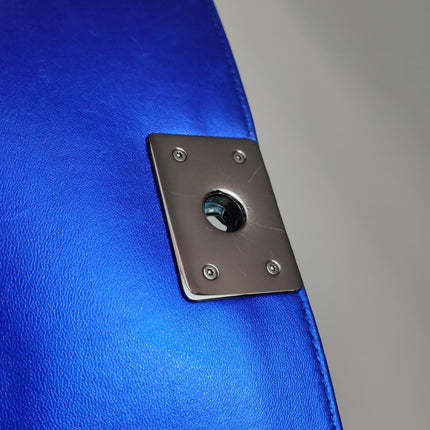 Chanel Le Boy Small Electric Royal Blue Patent Leather Bag