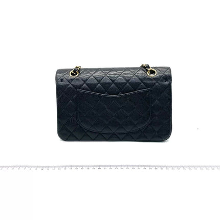 Chanel Classic Flap Medium Black Caviar Leather with 24k Gold Hardware, 2008-2009
