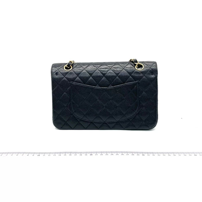 Chanel Classic Flap Medium Black Caviar Leather with 24k Gold Hardware, 2008-2009
