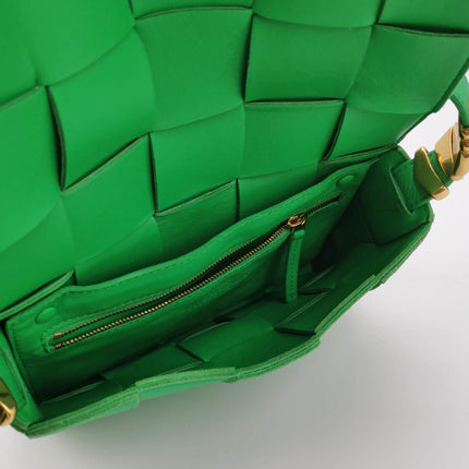 Sold Bottega Veneta Cassette Parakeet Green Leather Crossbody Bag