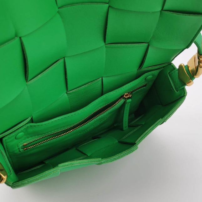 Sold Bottega Veneta Cassette Parakeet Green Leather Crossbody Bag