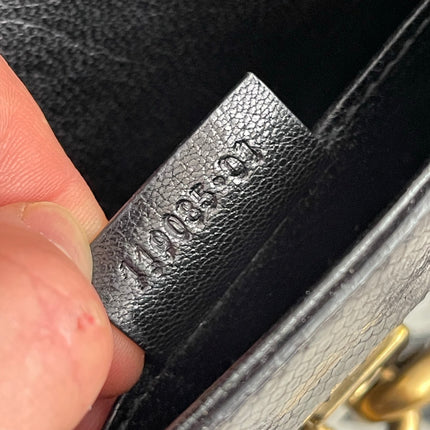 Gucci Horsebit 1955 Chain Large Black Snake-skin Leather Shoulder Bag