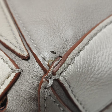 Loewe Puzzle Mini Tricolor Grey Calfskin Leather Crossbody Bag