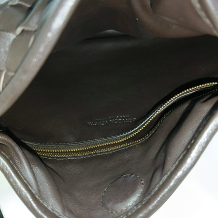 Bottega Veneta Hop Hobo Small Fondant Dark Chocolate Brown Leather 40cm