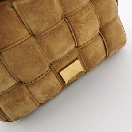 Bottega Veneta Padded Cassette Suede Leather Light Brown Beige